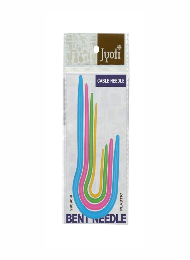 Jyoti U-Shaped Cable Needle - Plastic (4 Pieces in a Pouch) Twist Curved Crochet Hook, Hold & Keep Stitching Uniform, Stitch Holder for Knitting, Crocheting, Sewing, and DIY Crafts - Pack of 5 Pouches - Image 1